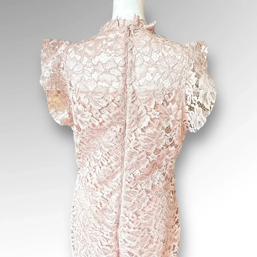 Enfocus Studio Pink Lace Sleeveless Midi Dress Size 12